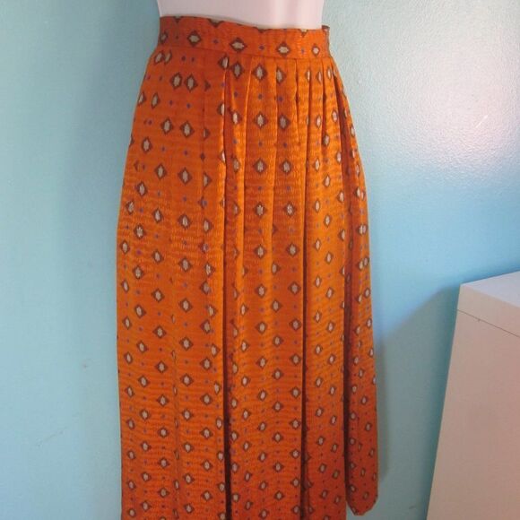 Anne Klein II Petites VINTAGE Size 6 Silk Skirt with Matching Pleated Cummerbund - Picture 8 of 8